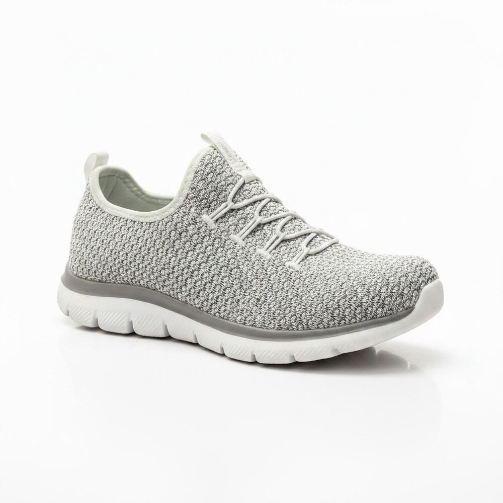 Skechers Dual-Lite Women’s Knit Memory Foam Sneakers Size 7 WHT SN12609W